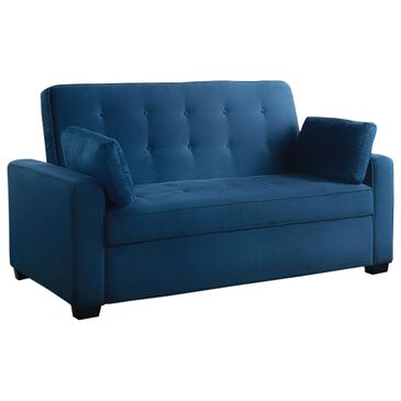 Serta Augustine Queen Convertible Sofa in Navy, , large