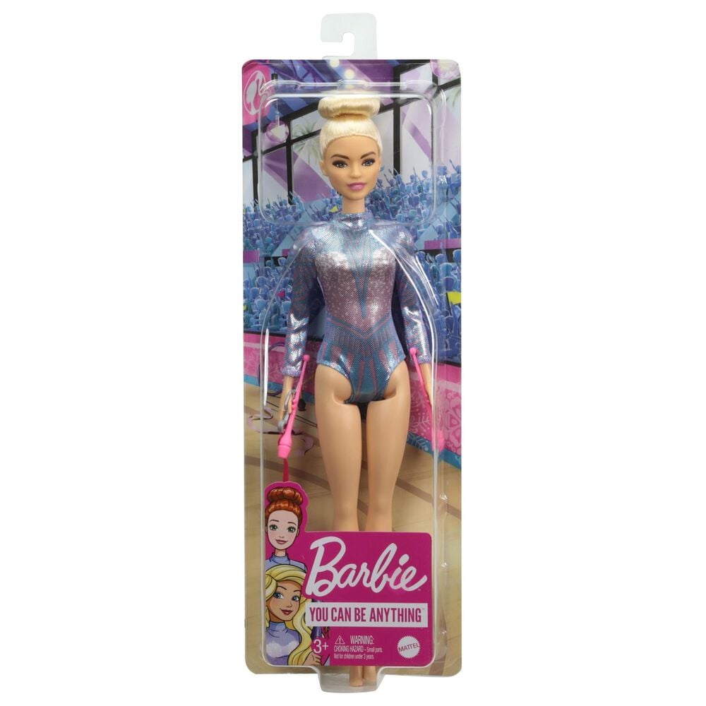 Barbie Rhythmic Gymnast Blonde Doll, Leotard and Accessories, , large