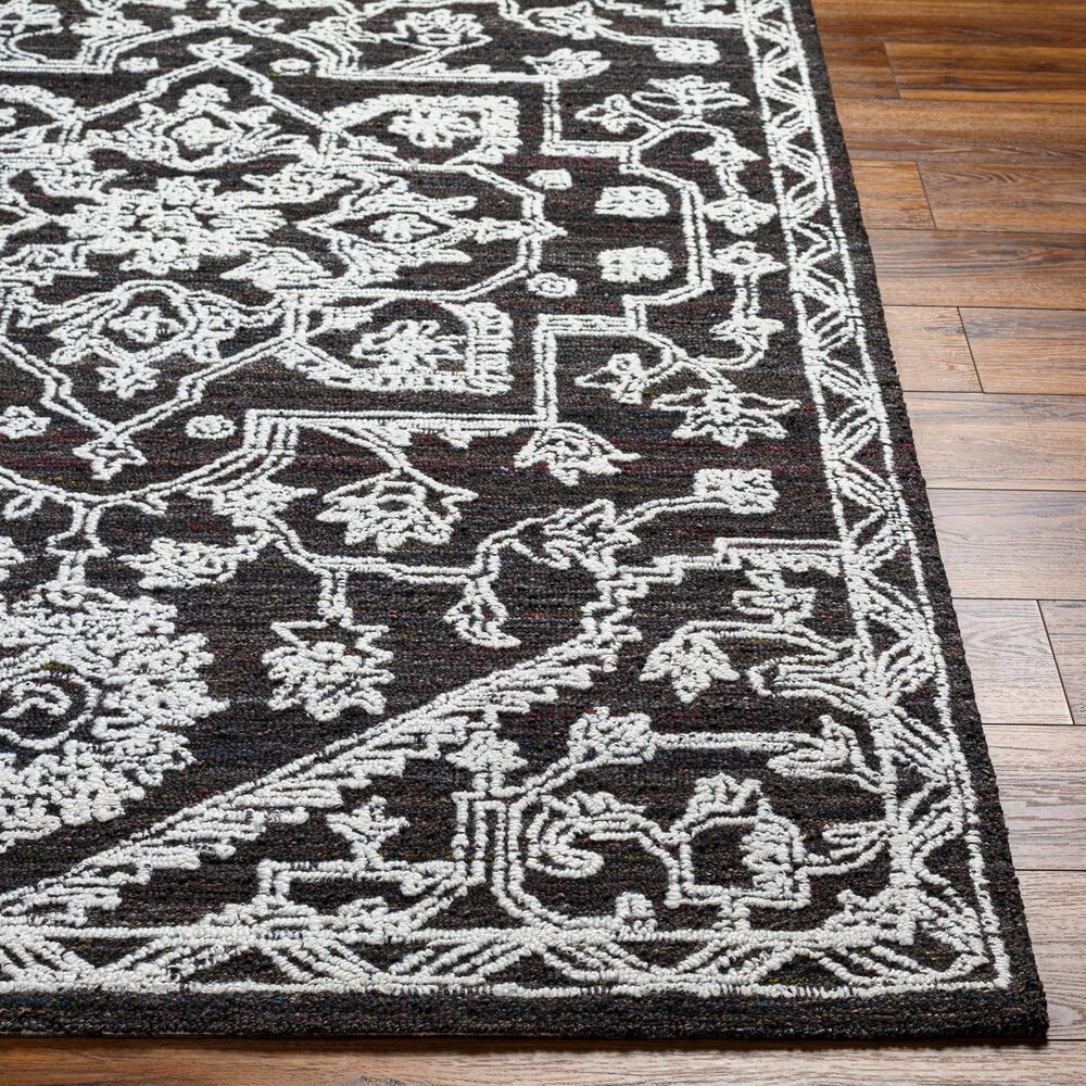Surya Piazza 2&#39; x 3&#39;  White, Charcoal Area Rug, , large