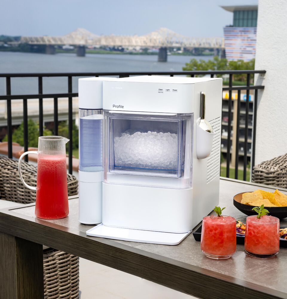 GE Profile Opal 2.0 Ultra Nugget Ice Maker with Side Tank and Scale Inhibiting Filter in Stone White, , large