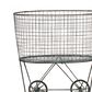 Creative Coop Metal Rolling Laundry Cart with Rack in Grey, , large