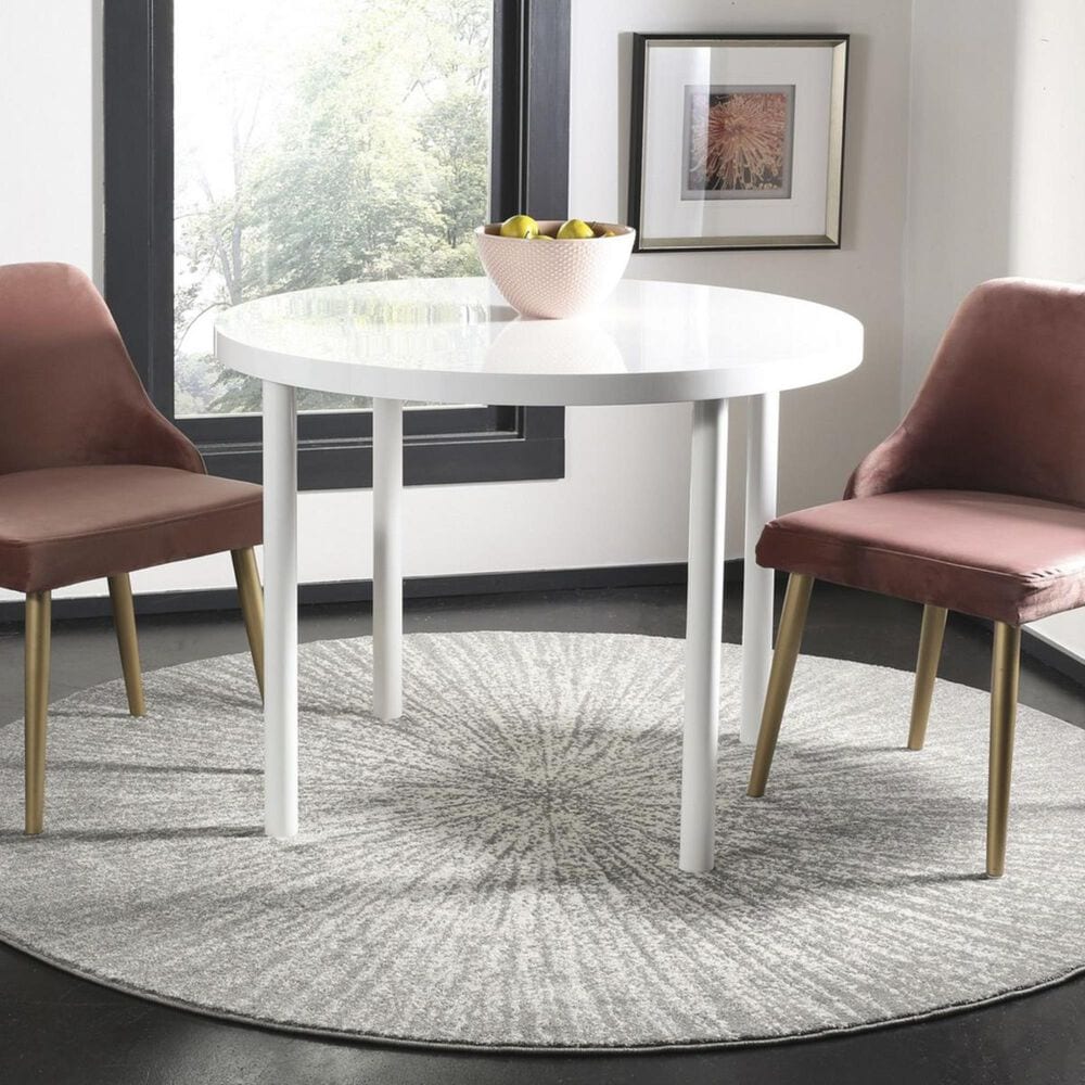 Safavieh Evoke EVK228H 3&#39; Round Dark Grey and Ivory Area Rug, , large