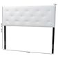 Baxton Studio Baltimore King Upholstered Panel Headboard in White, , large