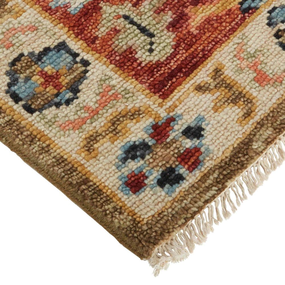Feizy Carrington 3&#39;6&quot; x 5&#39;6&quot; Beige and Rust Area Rug, , large