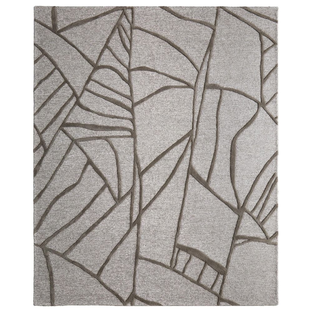 Feizy Kimball Gray, Taupe and Ivory 5" x 8" Area Rug, , large