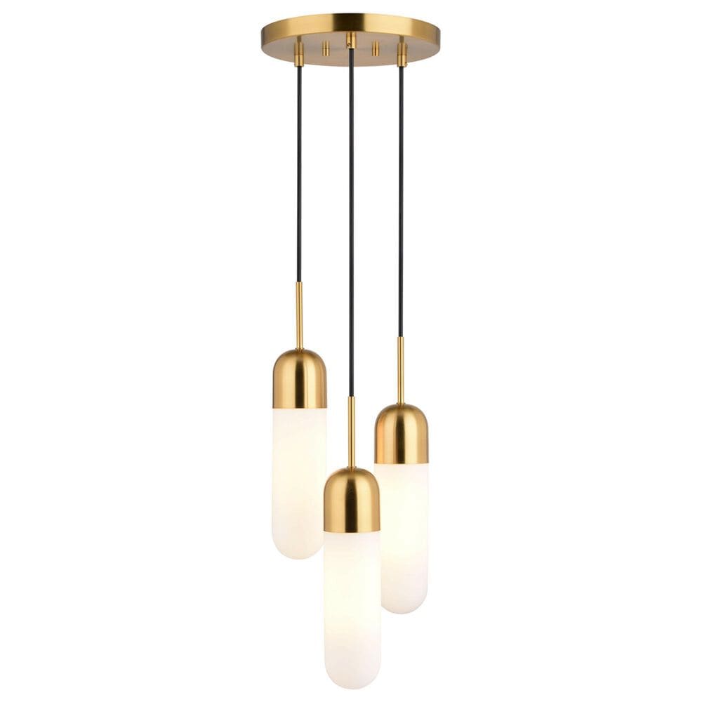 Vaxcel International Co. Ltd. Thalia 3-Light Pendant in Antique Gold, , large