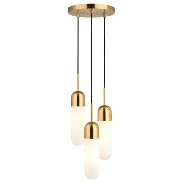 Vaxcel International Co. Ltd. Thalia 3-Light Pendant in Antique Gold, , large
