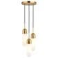 Vaxcel International Co. Ltd. Thalia 3-Light Pendant in Antique Gold, , large