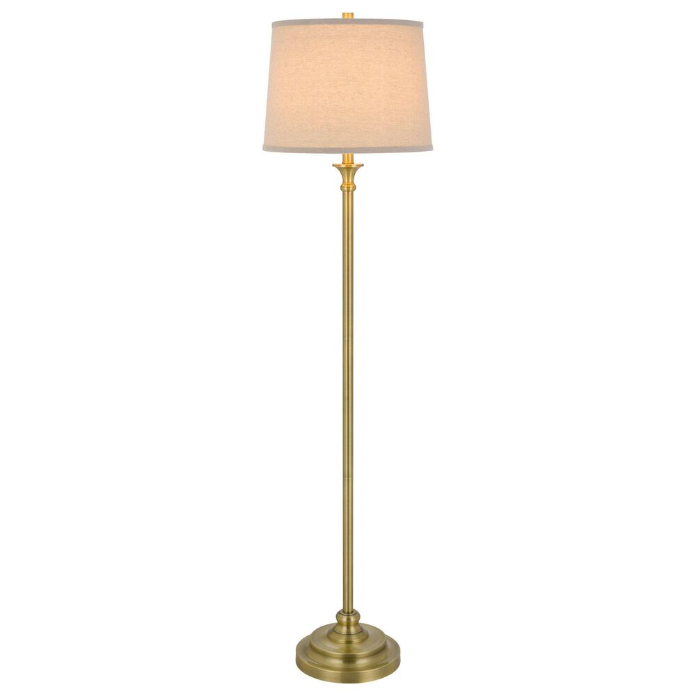 Cal Lighting Hailey Metal Floor Lamp in Antique Brass, , large