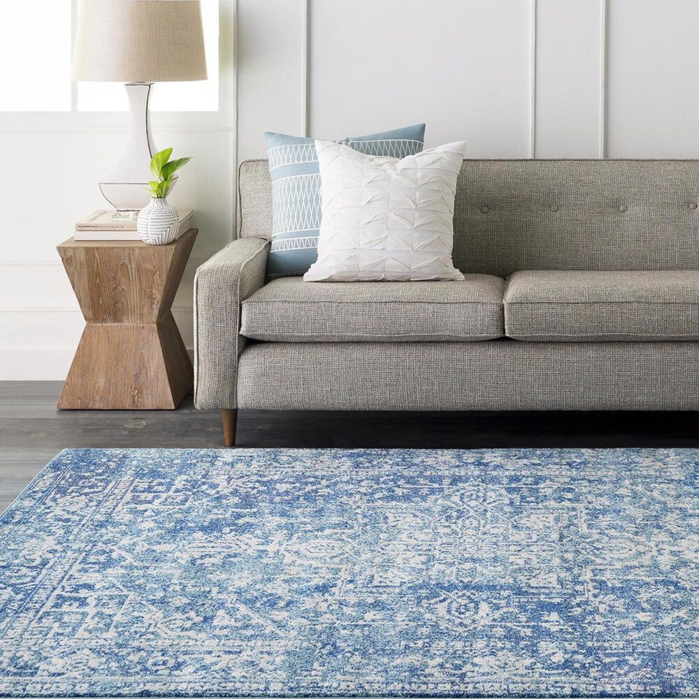 Surya Harput HAP-1023 3&#39;10&quot; x 5&#39;7&quot; Teal, Dark Blue and Beige Area Rug, , large