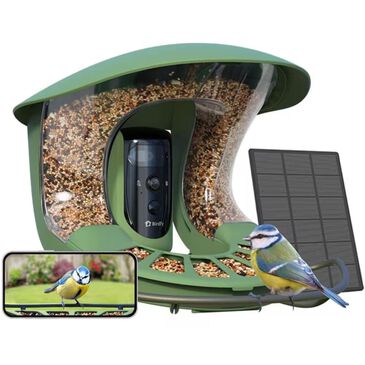 Birdfy Bird Feeder 2 with Smart Camera and Solar Panel in Green, , large