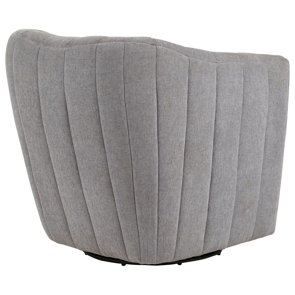 LumiSource Finley Swivel Accent Chair in Grey, , large