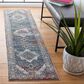 Safavieh Aria ARA201M 2" x 8" Ivory and Blue Runner, , large