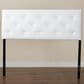 Baxton Studio Baltimore King Upholstered Panel Headboard in White, , large