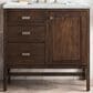 James Martin Vanities Addison 36" Single Bathroom Vanity in Mid Century Acacia with 3 cm Ethereal Noctis Quartz Top and Rectangular Sink, , large