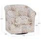 Linon Home Decor Bonnie Swivel Club Chair in Sea Swirl, , large