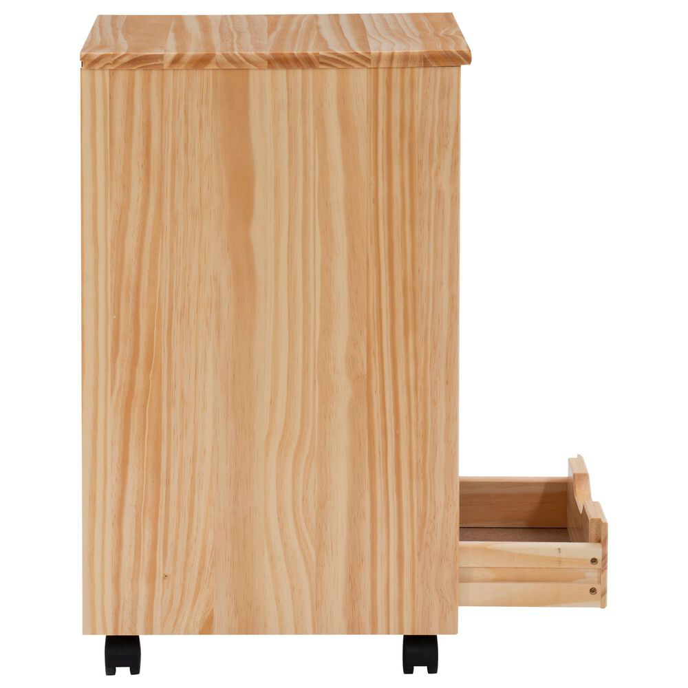 Linon Home Decor Cary 6-Drawer Rolling Cart in Natural, , large