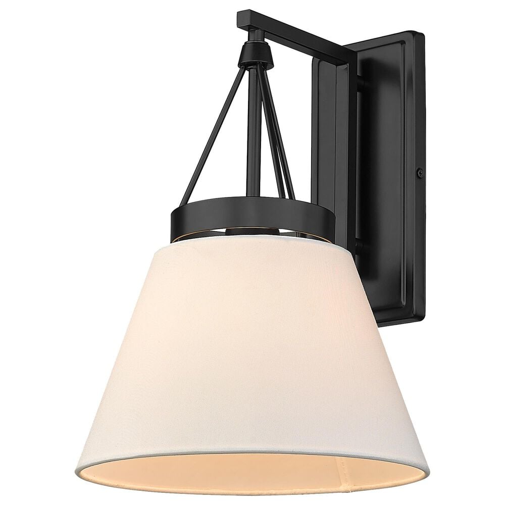Golden Lighting Penn 1-Light Wall Sconce in Matte Black, , large