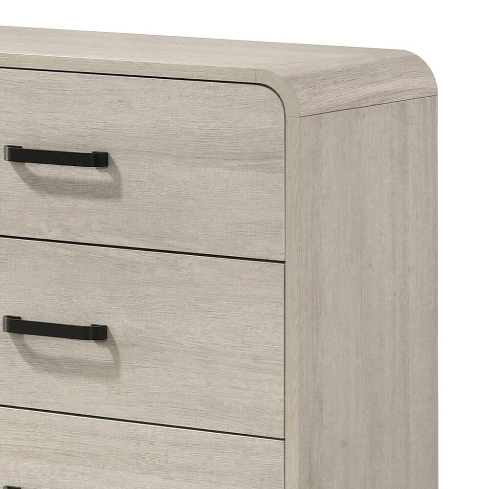 Crown Mark Nyomi 6-Drawer Dresser in White, , large