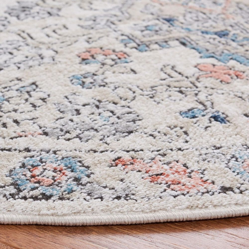 Safavieh Oregon  ORE812 6&#39;7&quot; Round Grey and Blue Area Rug, , large