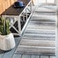 Safavieh Cabana CBN323F 2"2" x 11" Grey and Blue Indoor/Outdoor Performance Runner, , large