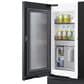 Samsung Bespoke Bespoke 29 Cu. Ft. French Door Refrigerator - Charcoal Glass Top and Family Hub Panels with Matte Black Steel Middle and Bottom Panels Included, , large