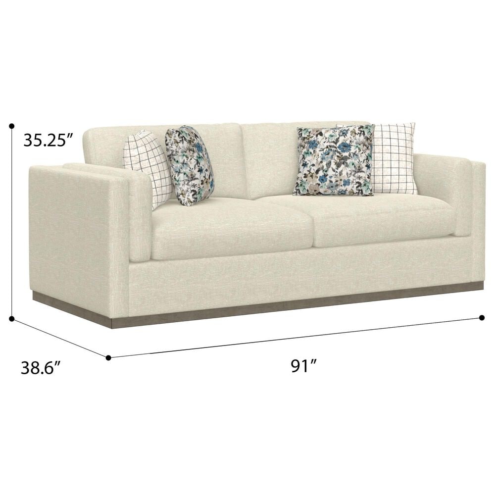 Emerald Home Furnishings Cecily Stationary Sofa in Cameo Cream, , large