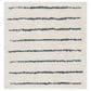 Safavieh Venus Shag VNS604B 8" Square Ivory and Dark Grey Area Rug, , large