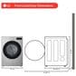 LG 5 Cu. Ft. Smart Front Load Washer and 7.4 Cu. Ft. Electric Dryer Laundry Pair in Graphite Steel, , large