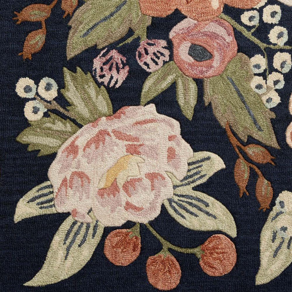 Rifle Paper Co Crafted by Cloth and Company Silhouette 5&#39; x 7&#39;6&quot; Navy Area Rug, , large
