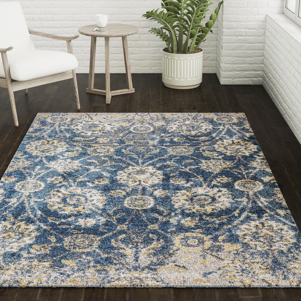 Dalyn Rug Company Orleans OR5IN 5&#39;1&quot; x 7&#39;5&quot; Indigo Area Rug, , large