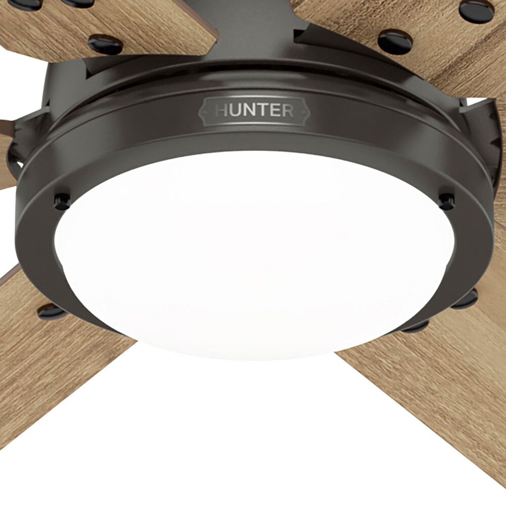 Hunter Gravity 72&quot; Ceiling Fan with LED Light in Noble Bronze, , large