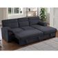 Lilola Home Kipling II 92.5" Stationary Sleeper Sofa in Dark Gray, , large
