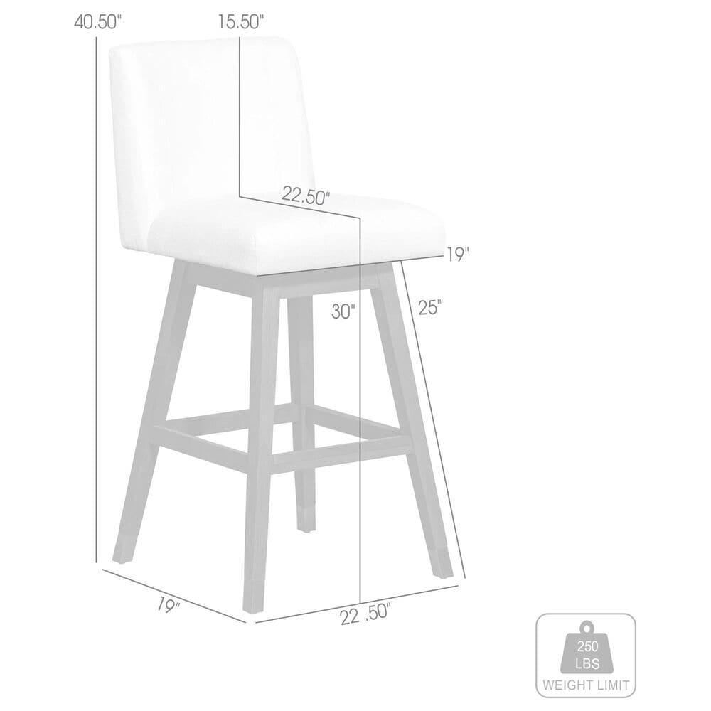 Blue River Basila Swivel Barstool in Pearl, , large