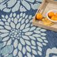 Nourison Garden Oasis GOA06 Navy 3" x 5" Indoor/Outdoor Area Rug, , large