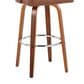LumiSource Dahlia Swivel Bar Stool with Camel Upholstery in Walnut and Chrome (Set of 2), , large