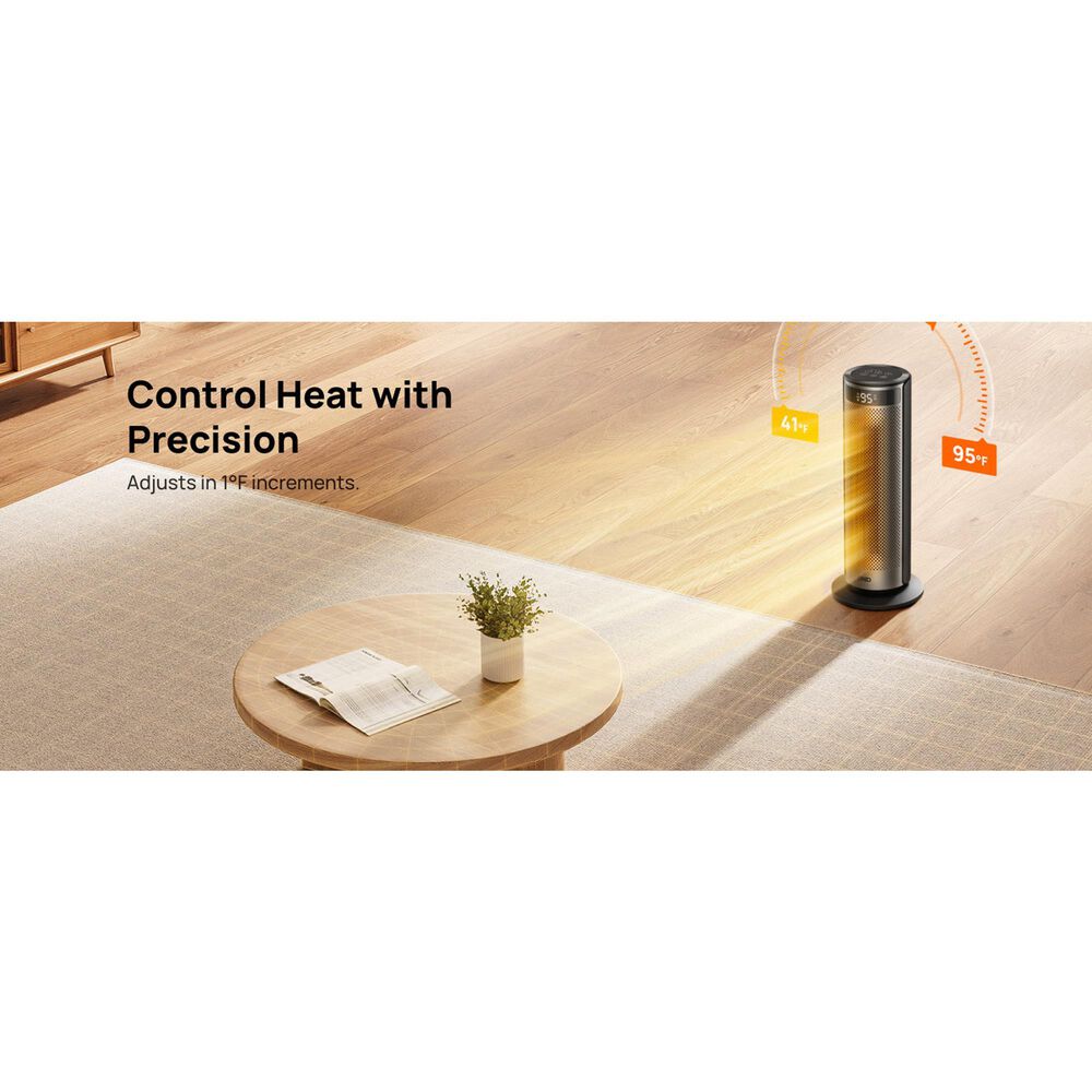 DREO Solaris Ceramic Electric Space Heater in Silver, , large