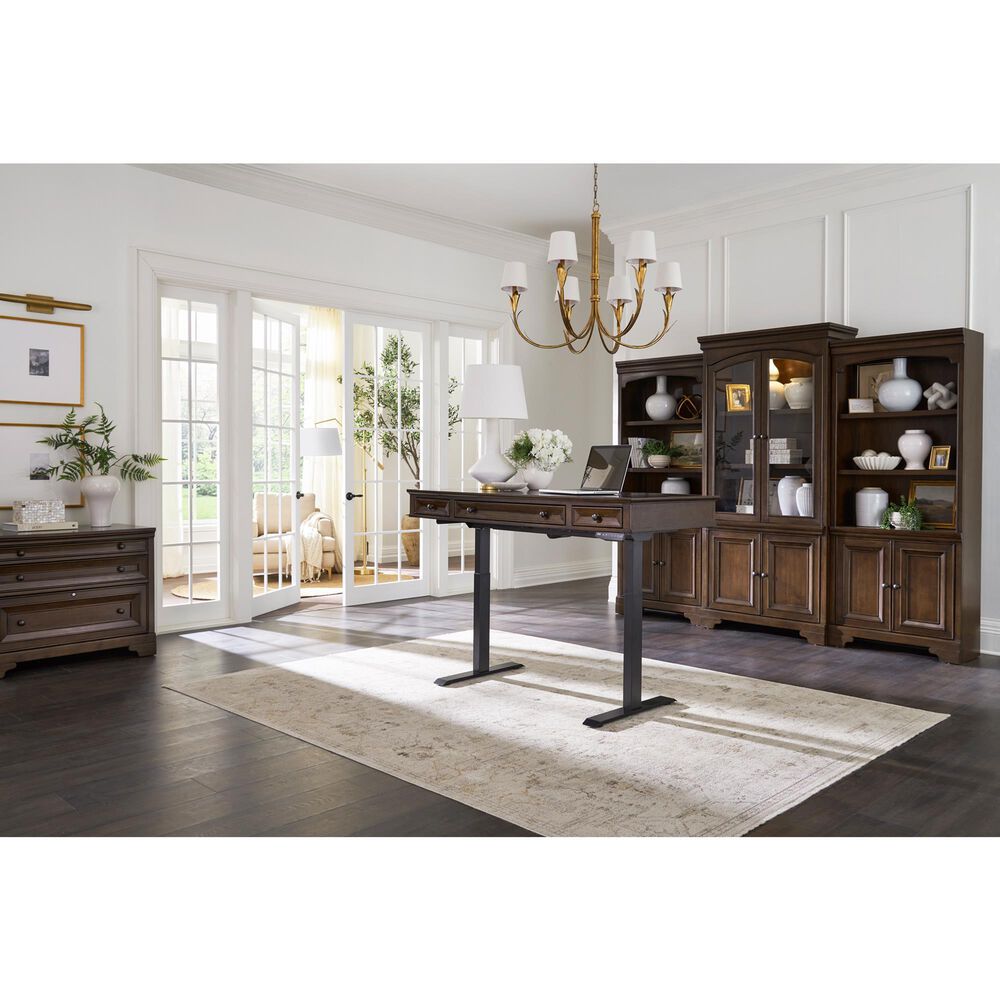 Riva Ridge Arlington Display Cabinet in Classic Brown, , large