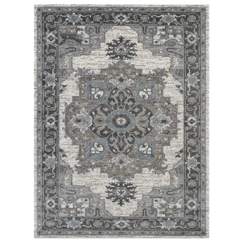 Amer Rugs Alexandria 2" x 3" Ivory and Stone Gray Area Rug, , large