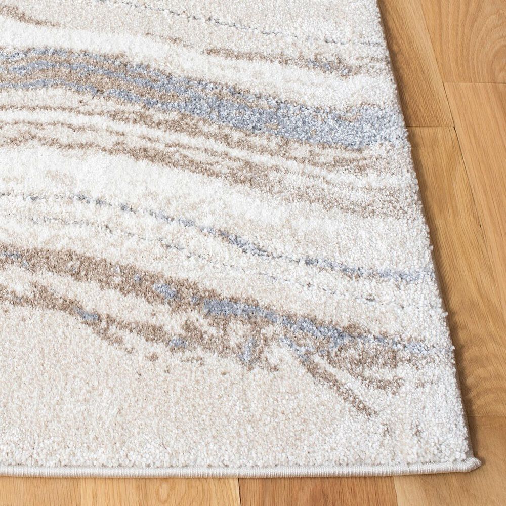 Safavieh Cyrus Shag CYR130A 2&#39;2&quot; x 9&#39; Ivory and Grey Runner, , large