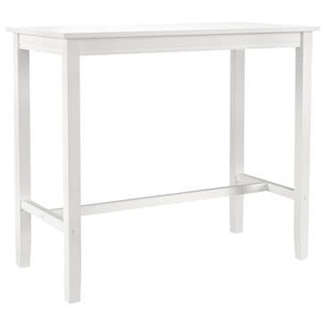 Linon Home Decor Claridge Bar Height Pub Table in Bright White - Table Only, , large