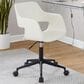 Lumisource Margarite Task Chair with Cream Faux Leather Cushion in Black, , large