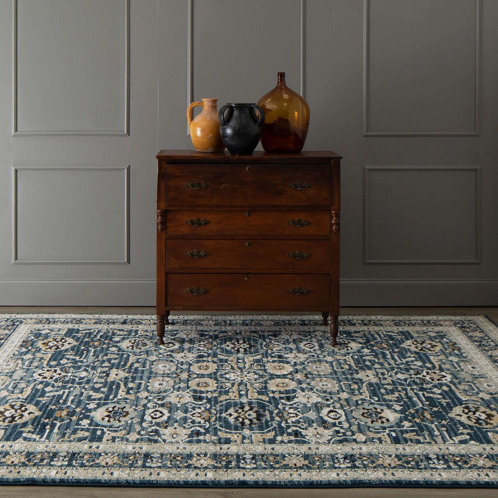 Karastan Zephyr Amphora 92118-50150 8&#39; x 10&#39; Majolica Blue Area Rug, , large