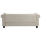 Morden Fort Chesterfield 2-Piece Stationary Linen Chair and Sofa Set in Beige, , large