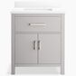 Kohler Kresla 30" Single Bathroom Vanity in Atmos Grey with 3 cm White Quartz Top and Rectangular Sink, , large