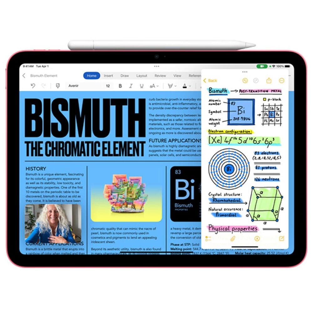 Apple iPad 11-Inch A16 Chip with Wi-Fi + Cellular - 128GB in Pink and 2-Year AppleCare+, , large