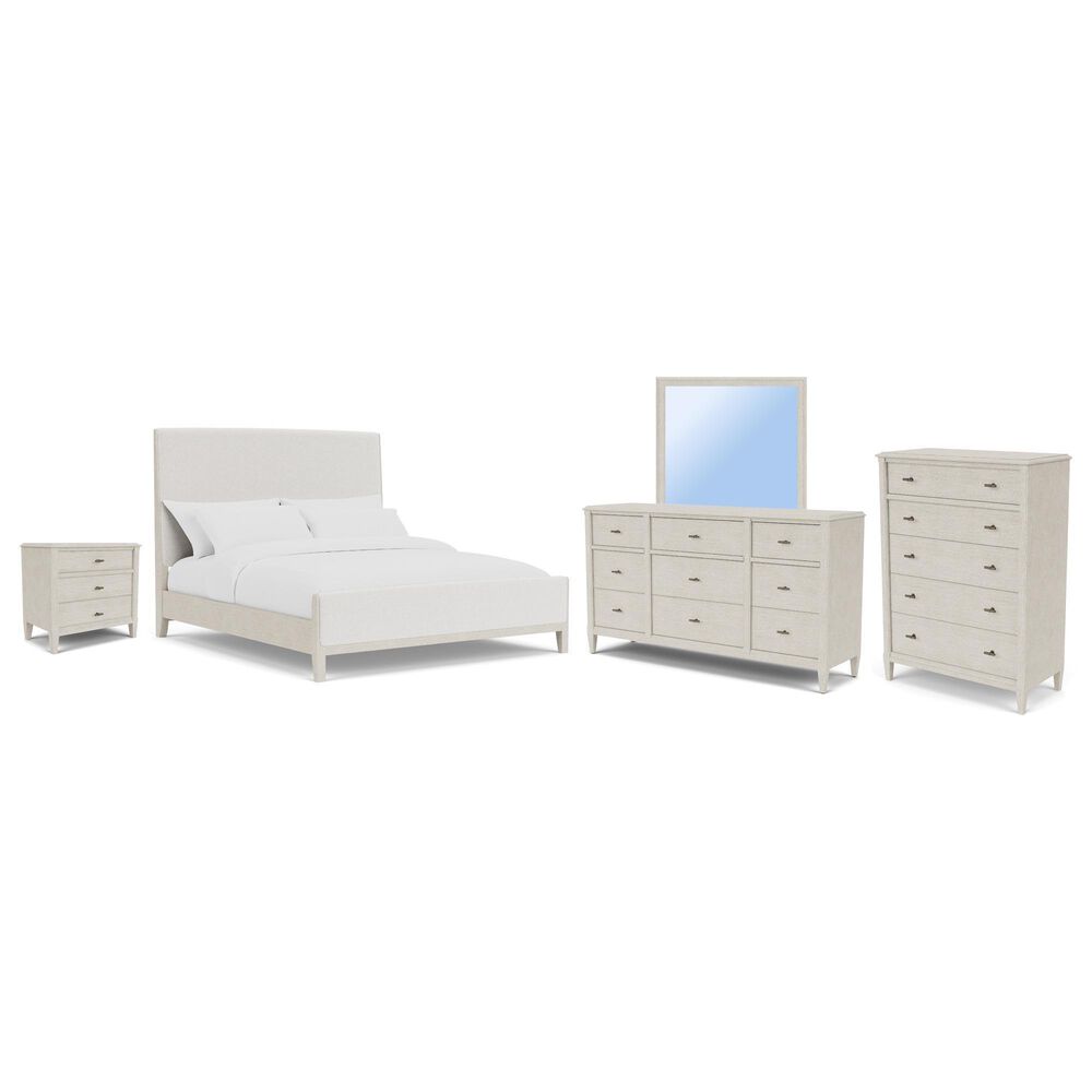 Riverside Furniture Carmella 5 Piece King Platform Panel Bedroom Set in Pebble Oak, , large