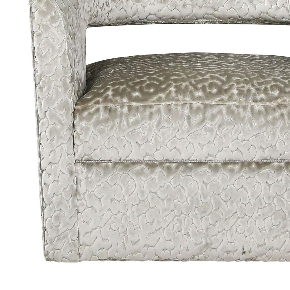 Aria Designs Sasha Swivel Accent Chair in Dove, , large