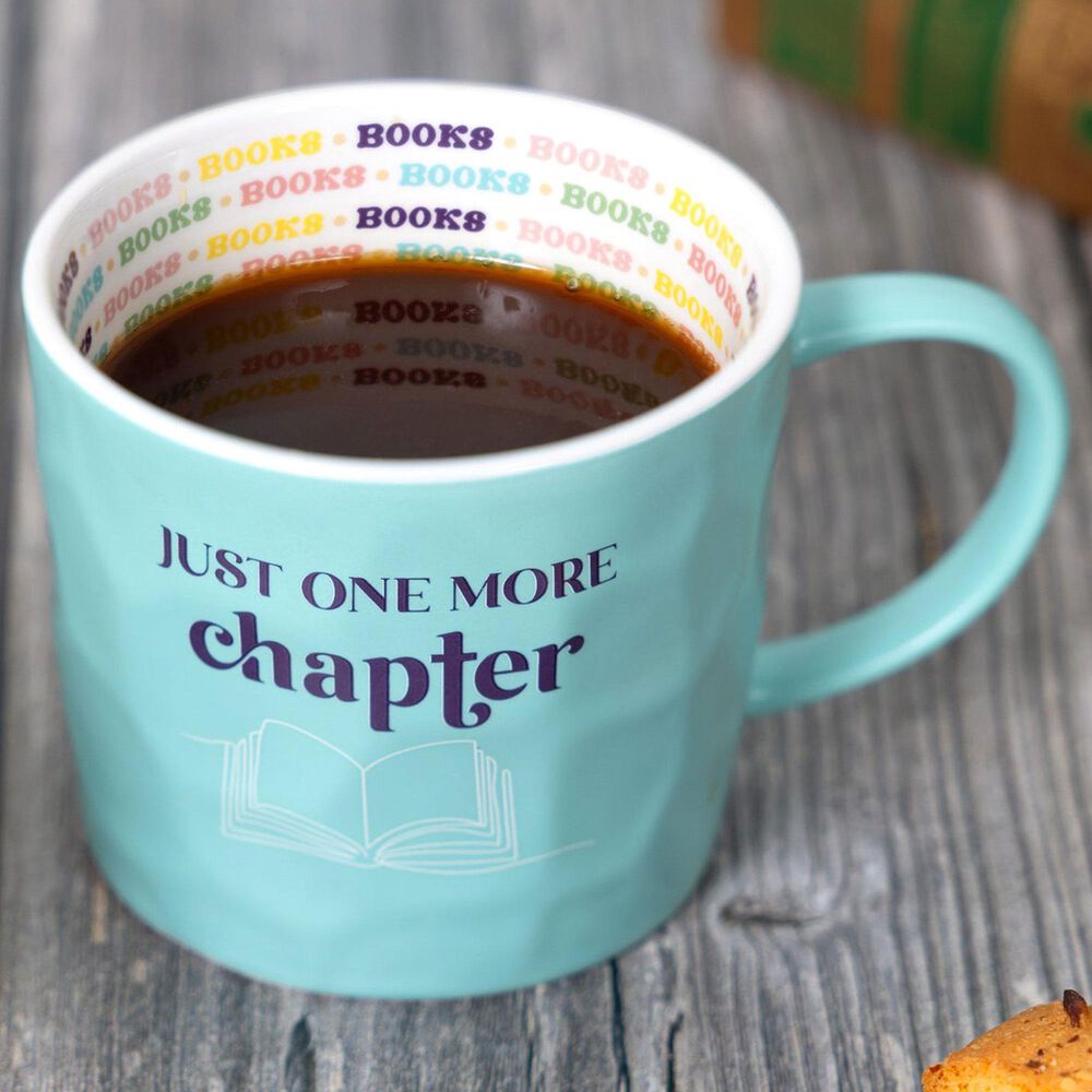 Pavilion One More Chapter 16 Oz Mug in Pastel Blue, White and Multicolor, , large
