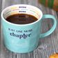 Pavilion One More Chapter 16 Oz Mug in Pastel Blue, White and Multicolor, , large